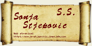 Sonja Stjepović vizit kartica